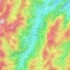 Carte topographique Meia-Légua, altitude, relief