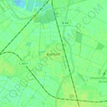 Carte topographique Bobstadt, altitude, relief
