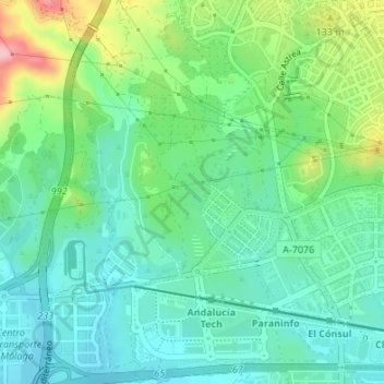 Carte topographique Soliva, altitude, relief