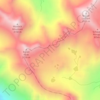 Carte topographique Sawtooth Range, altitude, relief