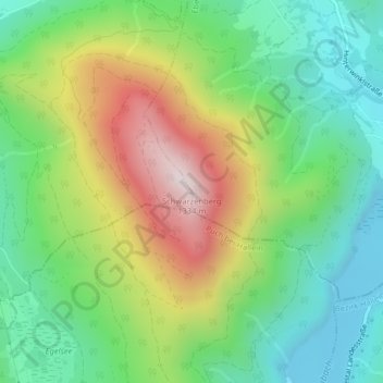 Carte topographique Schwarzenberg, altitude, relief