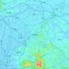 Carte topographique Dongguan, altitude, relief