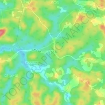 Carte topographique Évian, altitude, relief