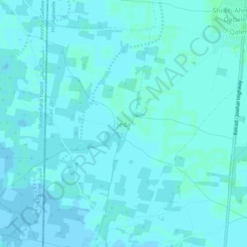 Carte topographique Jeda, altitude, relief