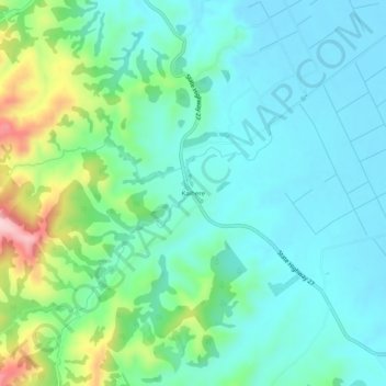 Carte topographique Kaihere, altitude, relief