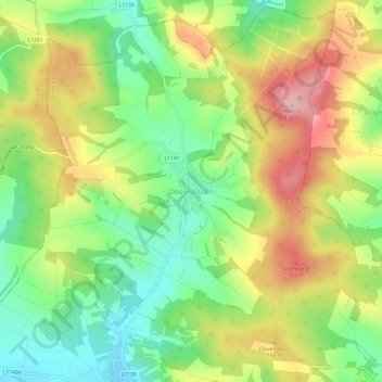 Carte topographique Oberrußbach, altitude, relief