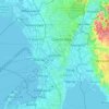 Carte topographique San Juan, altitude, relief