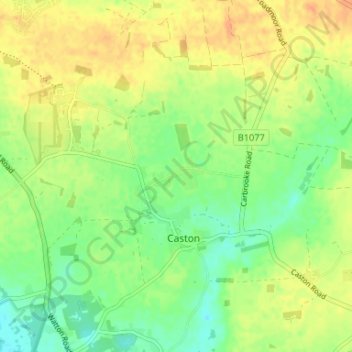 Carte topographique Northacre, altitude, relief