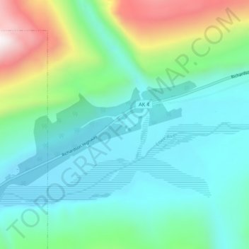 Carte topographique Wortmanns, altitude, relief