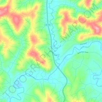 Carte topographique Artic, altitude, relief