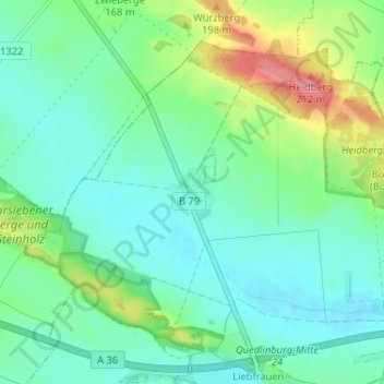Carte topographique Münchenhof, altitude, relief