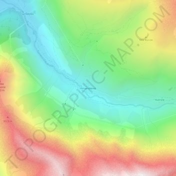 Carte topographique Vincendières, altitude, relief