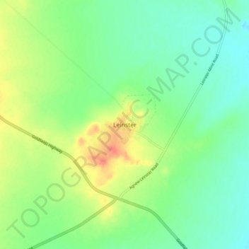 Carte topographique Leinster, altitude, relief