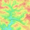 Carte topographique Overbrook, altitude, relief
