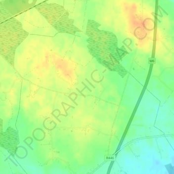 Carte topographique Pike, altitude, relief
