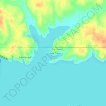 Carte topographique Hubbard Creek, altitude, relief