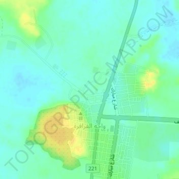 Carte topographique Al-Farafra, altitude, relief