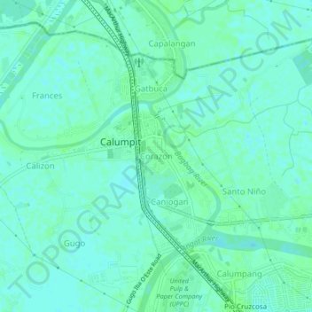 Carte topographique Corazon, altitude, relief