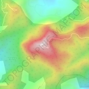 Carte topographique Pico dos Dias, altitude, relief