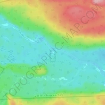 Carte topographique Old Hogem, altitude, relief