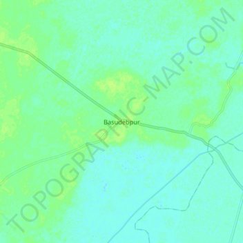 Carte topographique Basudebpur, altitude, relief