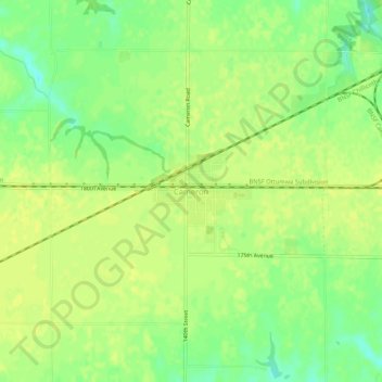 Carte topographique Cameron, altitude, relief