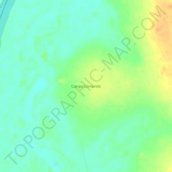 Carte topographique Campo Comprido, altitude, relief