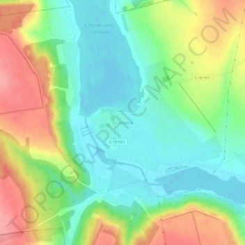 Carte topographique Yehorivka, altitude, relief