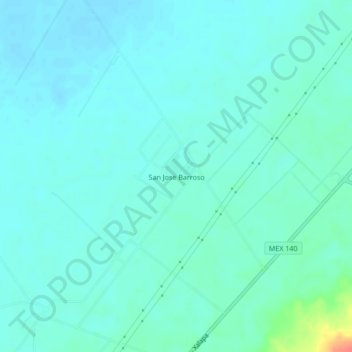 Carte topographique San José Barroso, altitude, relief