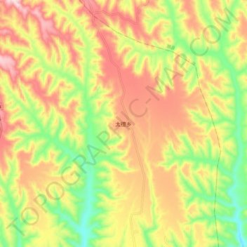 Carte topographique Taide, altitude, relief