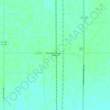 Carte topographique Mowata, altitude, relief