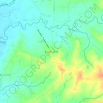 Carte topographique Lambakin, altitude, relief