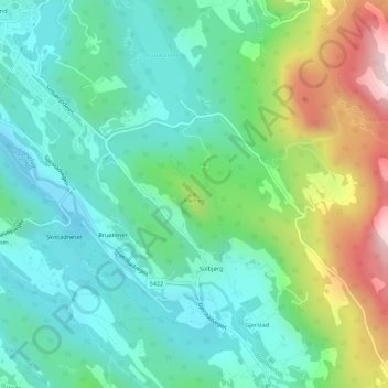 Carte topographique Kletten, altitude, relief