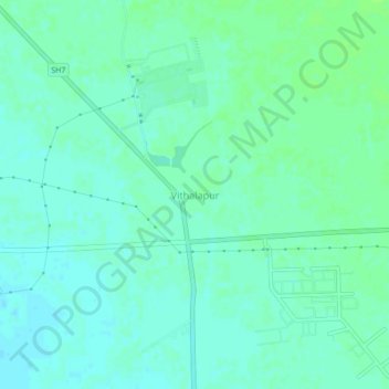 Carte topographique Vithalapur, altitude, relief