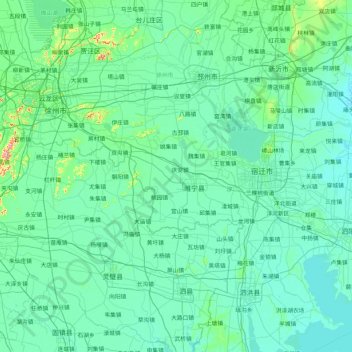 Carte topographique 睢宁县, altitude, relief