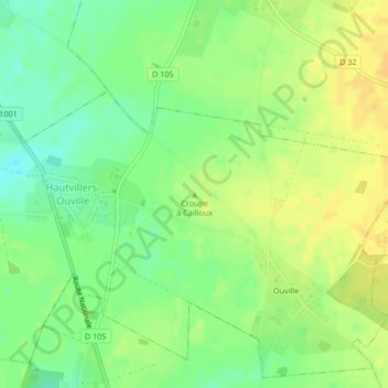 Carte topographique Croupe à Cailloux, altitude, relief