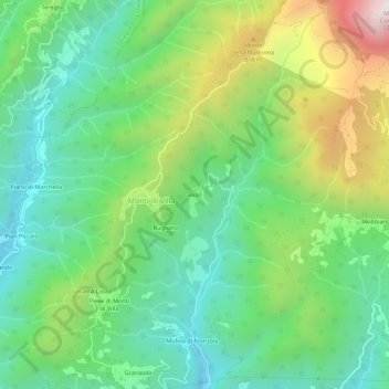 Carte topographique Riolo, altitude, relief
