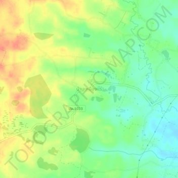 Carte topographique Ban Mueang Rae, altitude, relief