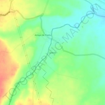 Carte topographique Jareros, altitude, relief