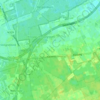 Carte topographique Mun, altitude, relief