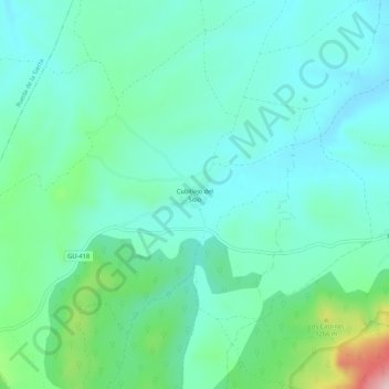 Carte topographique Cubillejo del Sitio, altitude, relief