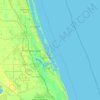 Carte topographique Hutchinson Island, altitude, relief