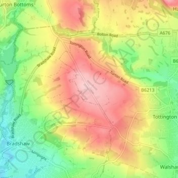 Carte topographique Affetside, altitude, relief