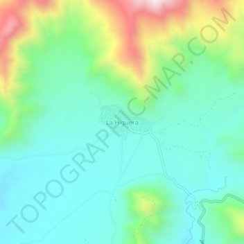 Carte topographique La Higuera, altitude, relief