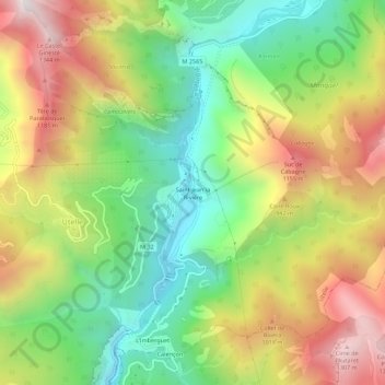 Carte topographique Saint-Jean la Rivière, altitude, relief
