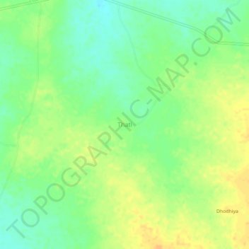 Carte topographique Thati, altitude, relief
