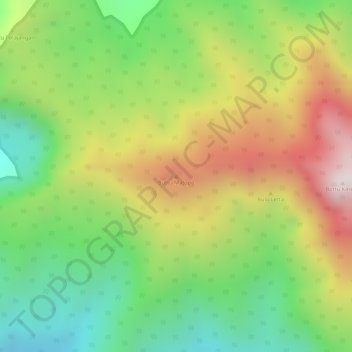 Carte topographique Buttu Matopo, altitude, relief