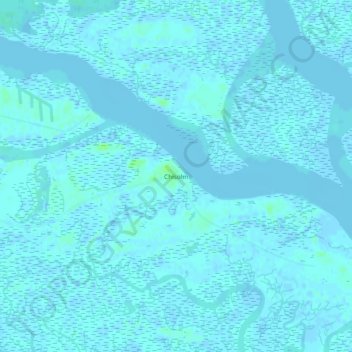 Carte topographique Chisolm, altitude, relief