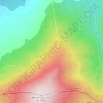 Carte topographique Loma de la Cebollera, altitude, relief
