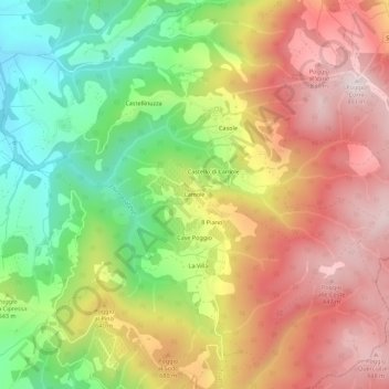 Carte topographique Lamole, altitude, relief